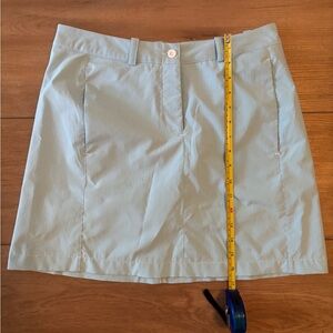 Classic robins egg blue & white gingham Maggie Lane skort (white shorts) sz 6